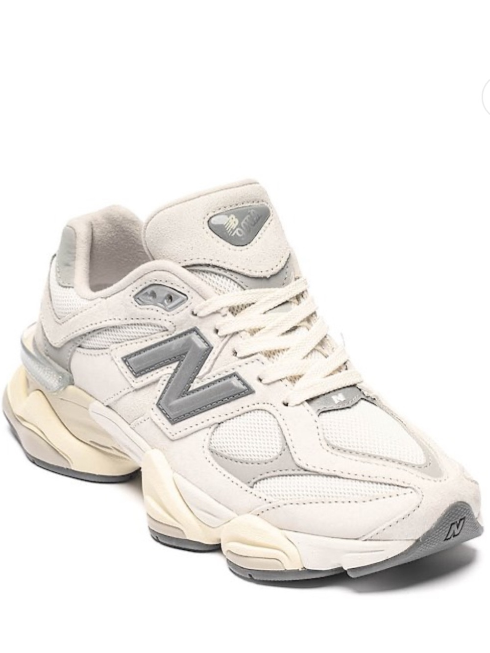 New Balance Women's Cream and Gray 9060 Sneakers size 7.5